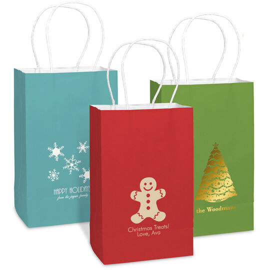 Design Your Own Christmas Medium Twisted Handled Bags